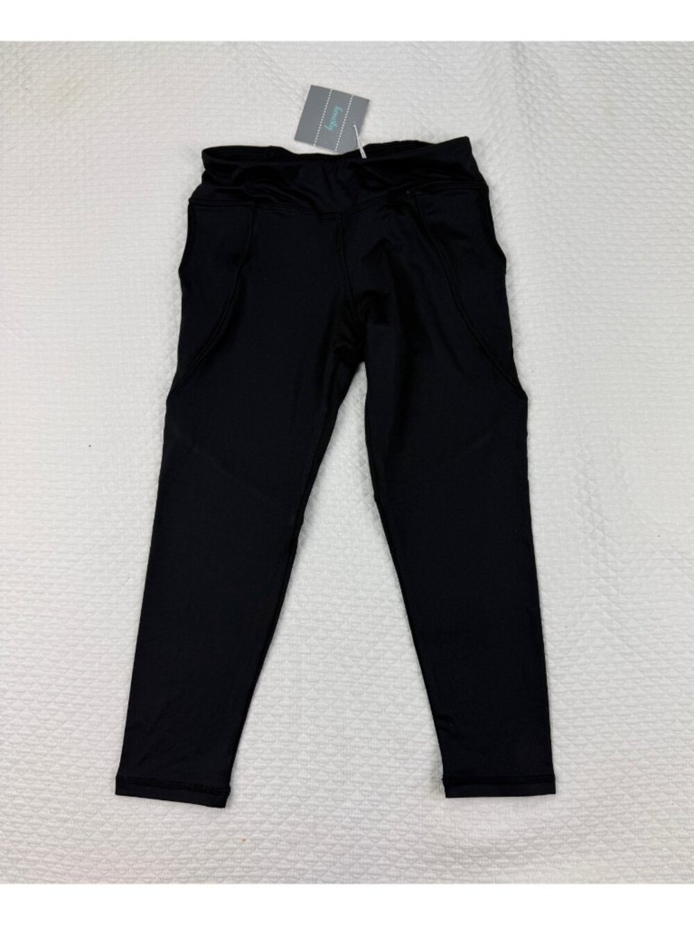 HONESTY GIRL'S BIG KID Size Small 8 ATHLETIC LEGGINGS POCKETS Black